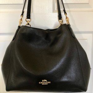 COACH HALLIE LEATHER SHOULDER BAG BARELY USED!